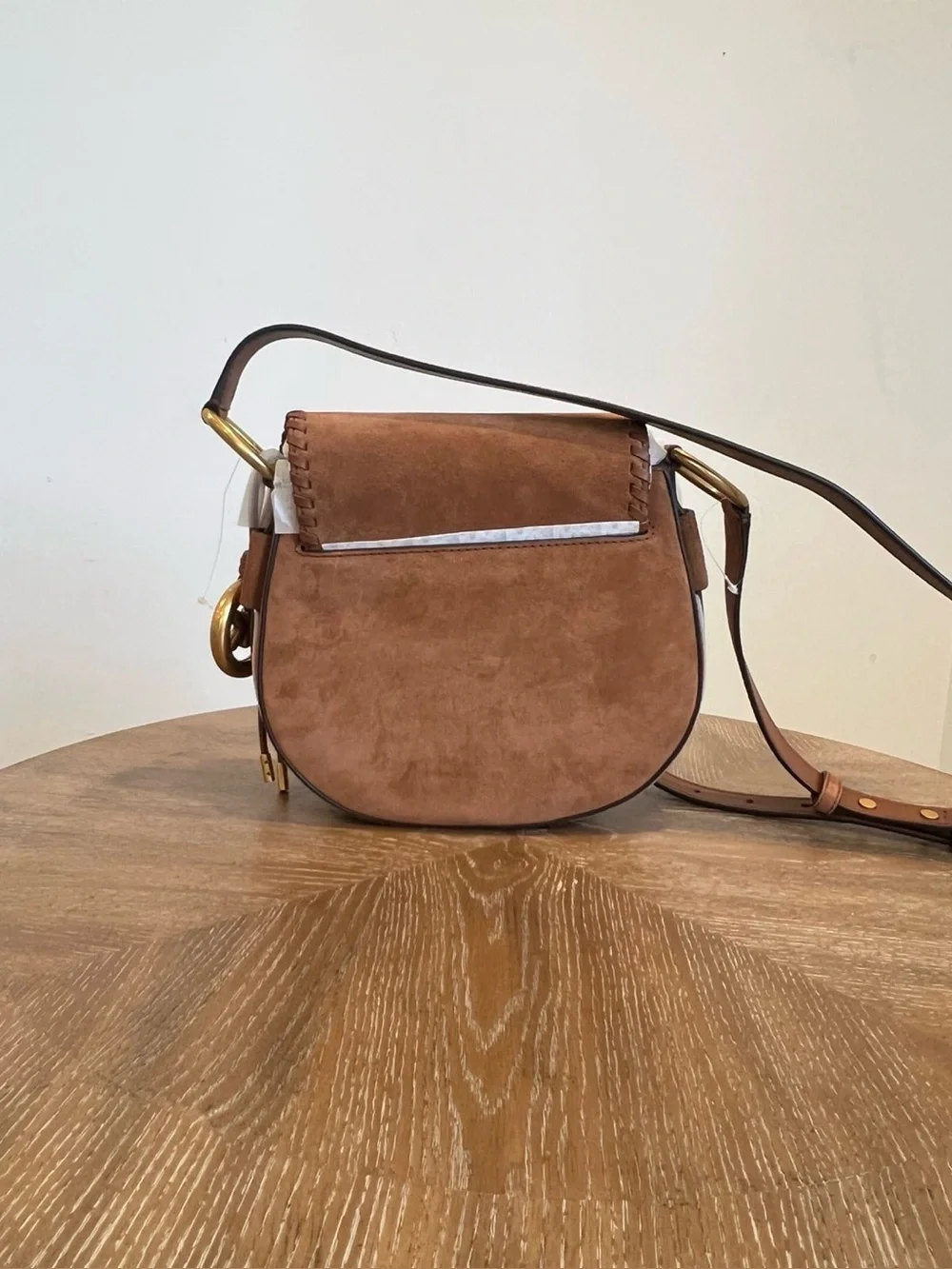 Michael Kors Josie Medium Whipstitched Suede Saddle Bag